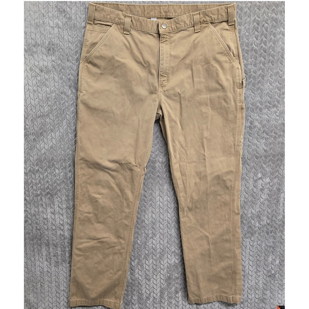 Carhartt Relaxed Fit Twill Work Pants Khaki Mens 40x34 Cotton Carpenter‎ Utility
